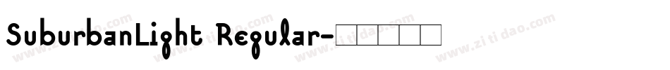 SuburbanLight Regular字体转换